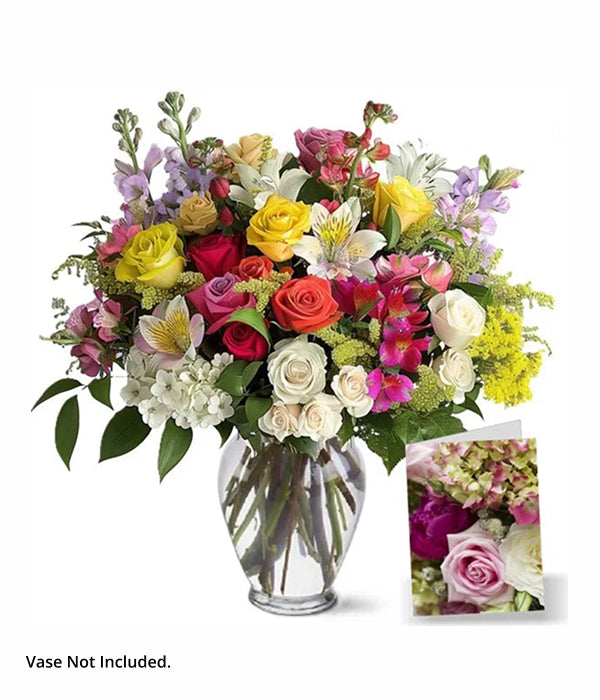 Anniversary Florist's Choice bouquet with card.