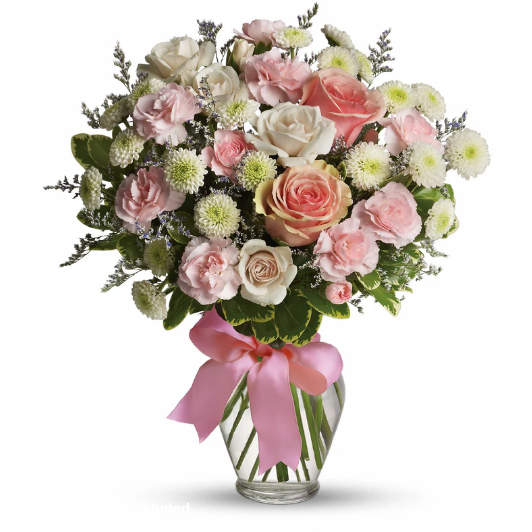 Cotton Candy bouquet of pink and white roses