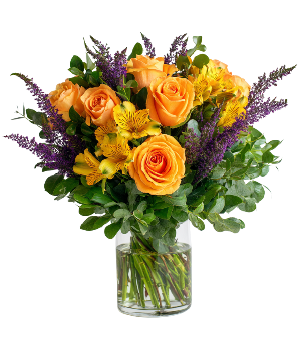 Feeling Peachy Bouquet of Orange Roses